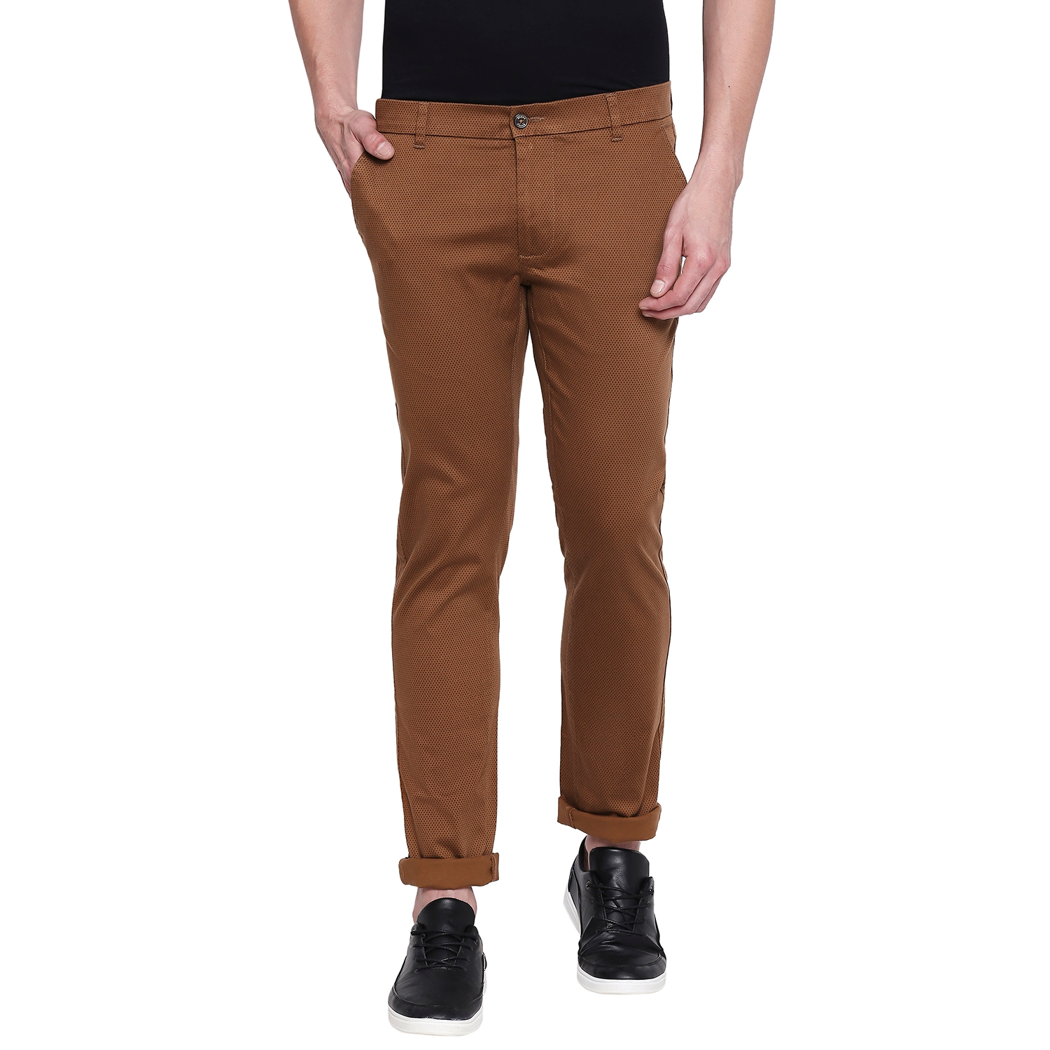 Basics Tapered Fit Dachshund Printed Stretch Trouser