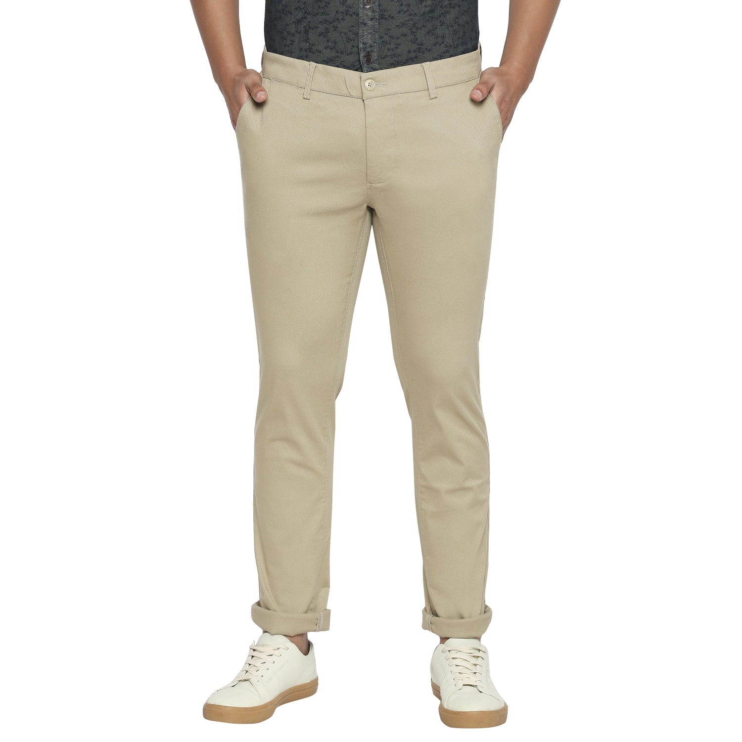 Basics | Basics Tapered Fit Pale Khaki Stretch Trouser