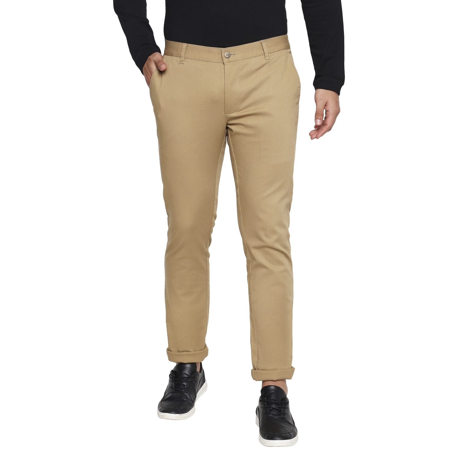 Basics | Basics Tapered Fit Bronze Khaki Stretch Trouser
