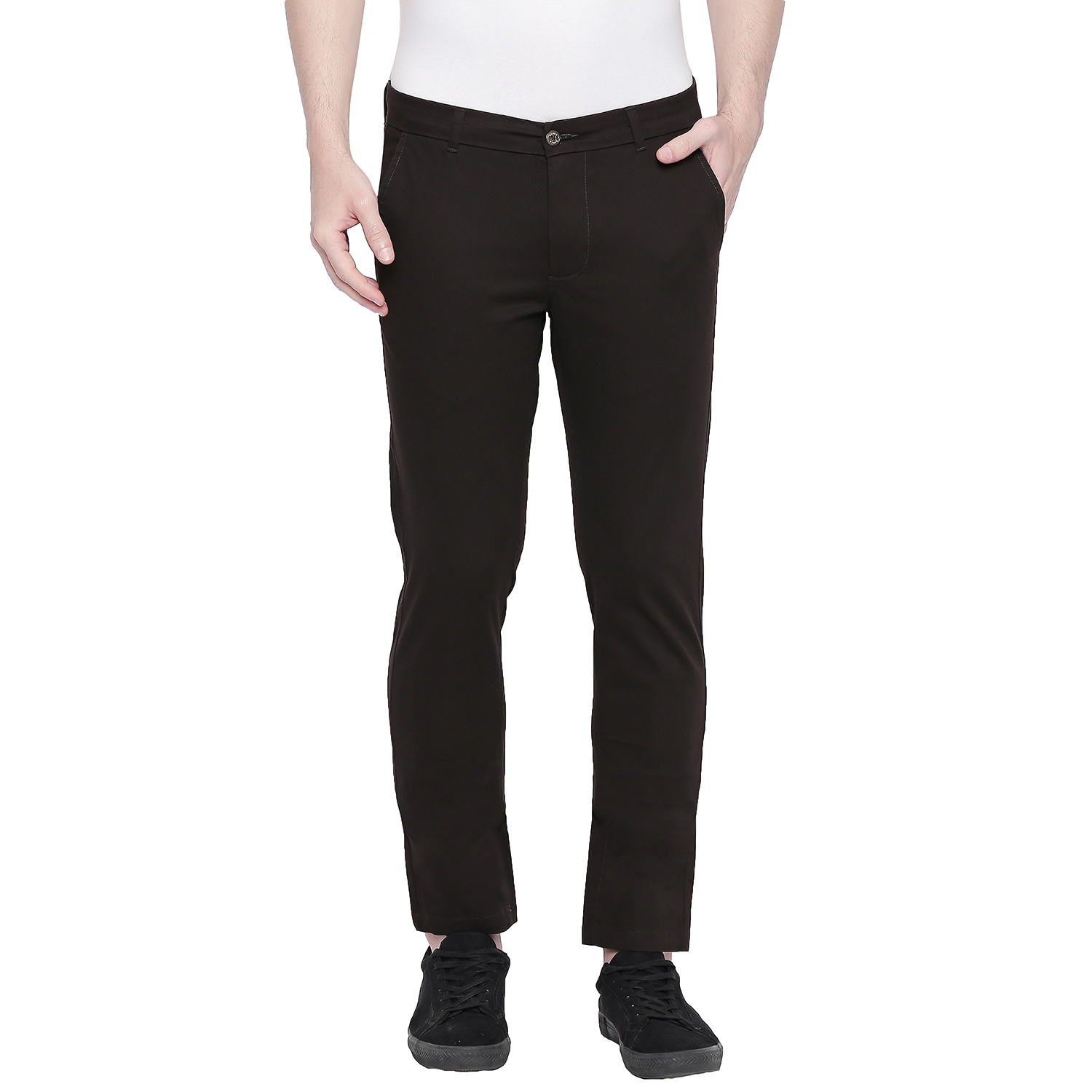 Basics | Basics Tapered Fit Coffee Bean Stretch Trouser