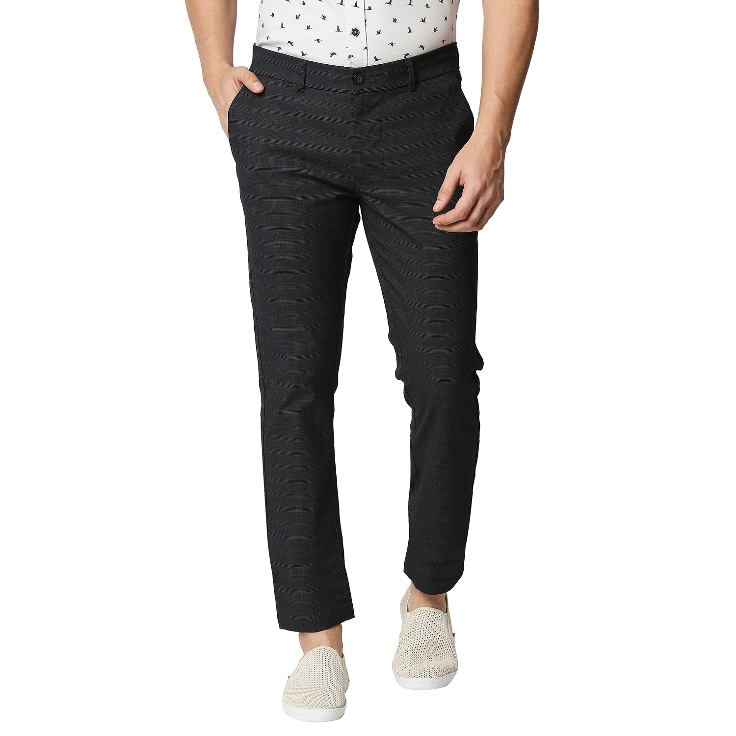 Basics Tapered Fit Balsam Grey Stretch Trouser