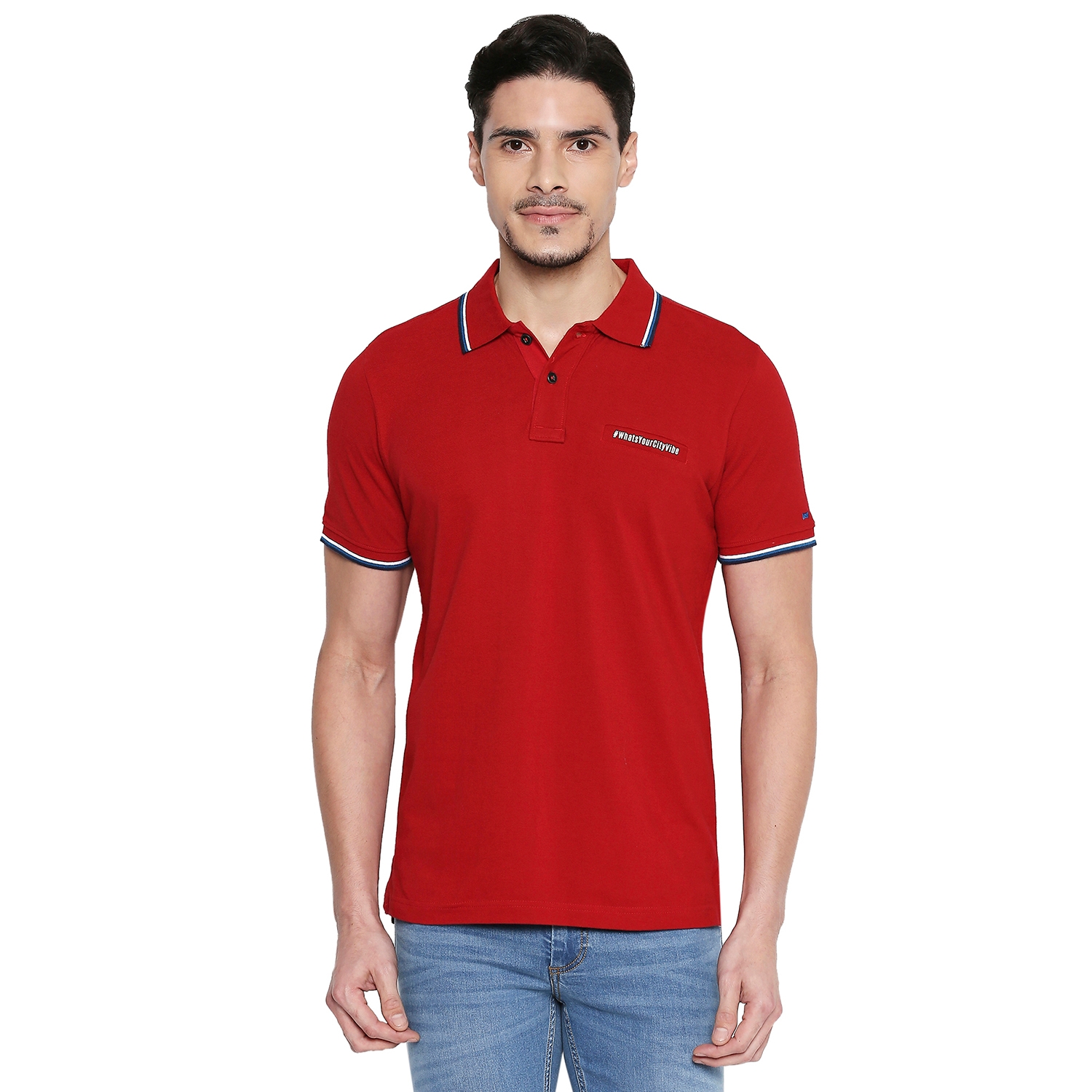 Basics | Basics Muscle Fit Scooter Red Polo T Shirt