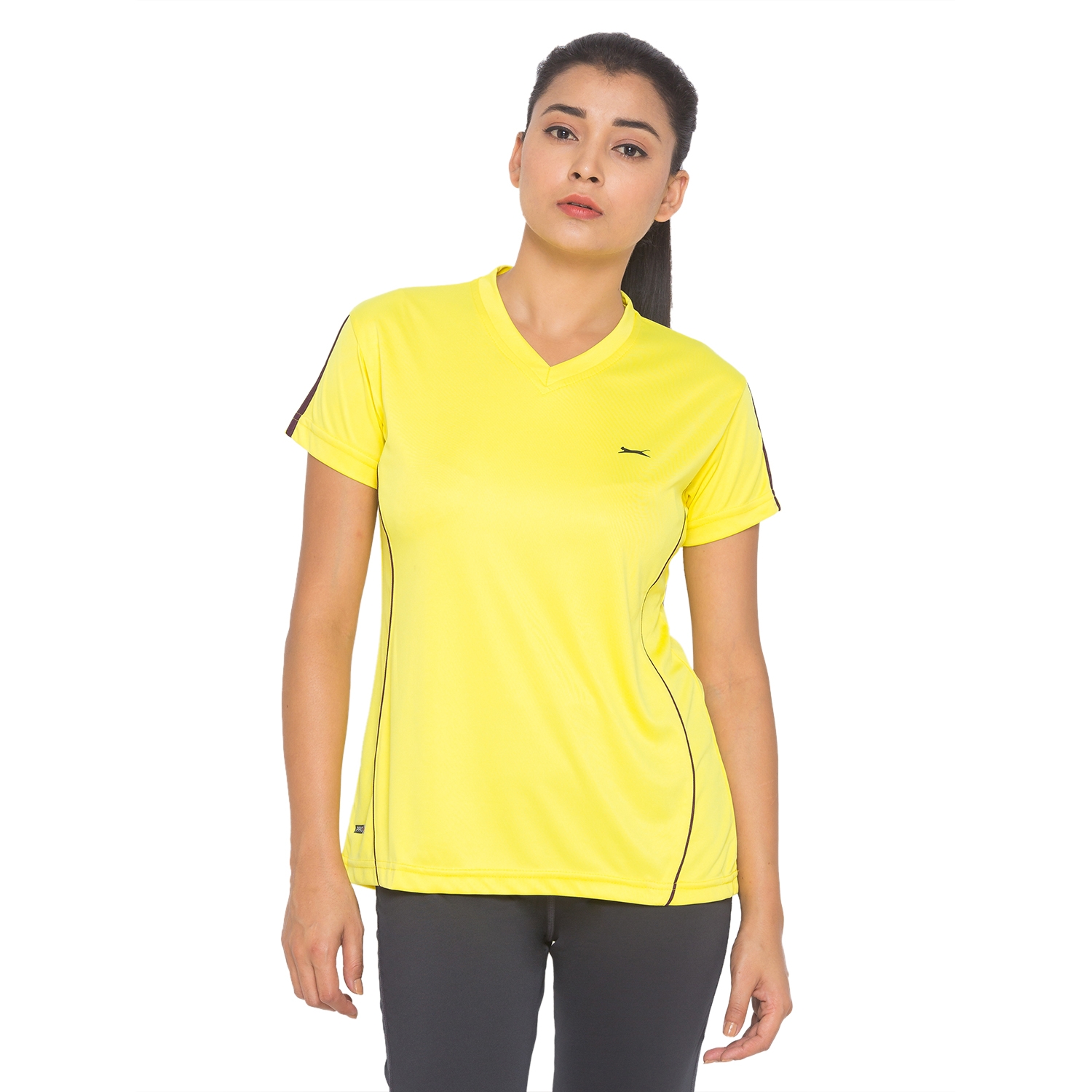 Black Panther Womens F.Yellow Acti Fit Tshirts