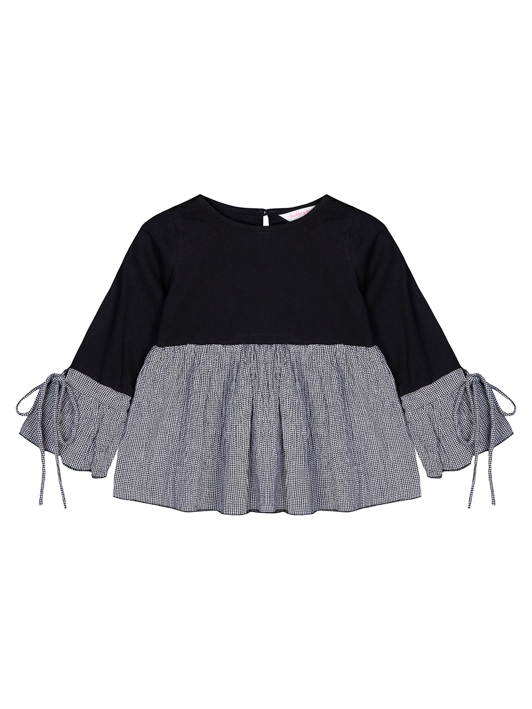 Budding Bees | Budding Bees Girls Solid Full Sleeve Top-Black