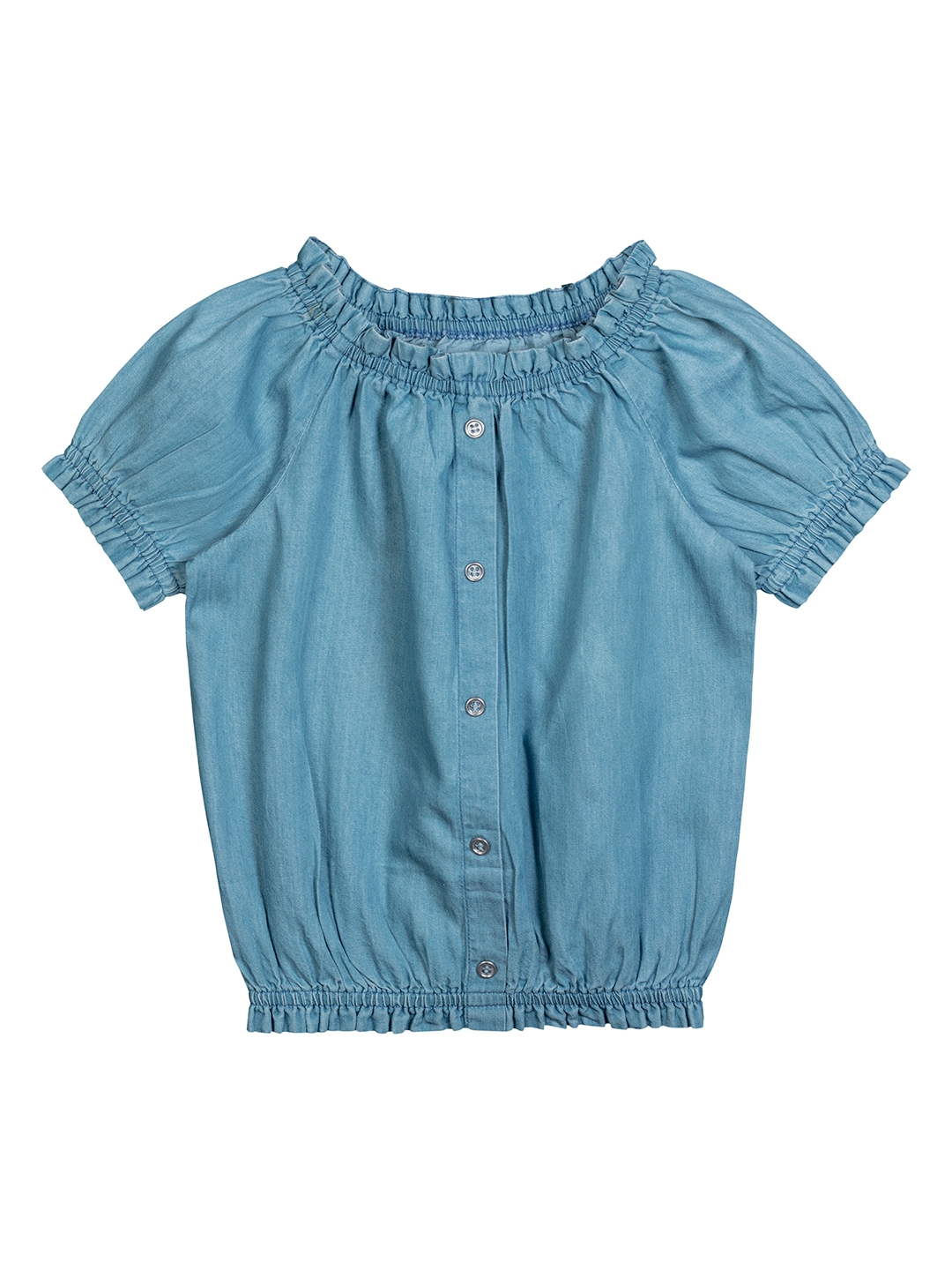 Budding Bees | Blue Solid Top