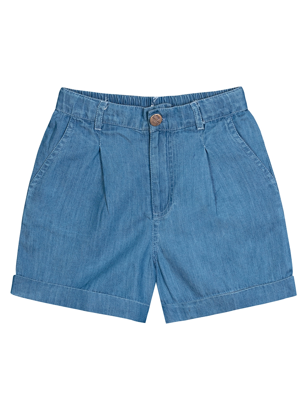 Budding Bees | Blue Solid Short