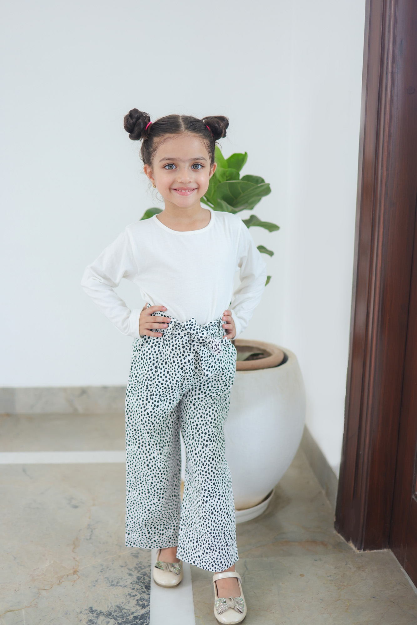 Budding Bees | Budding Bees Girls Corduroy Printed Pant With Belt