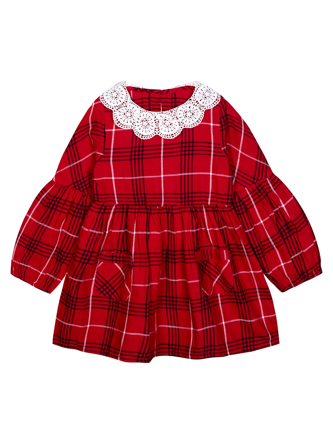 Budding Bees | Red Checked Dress