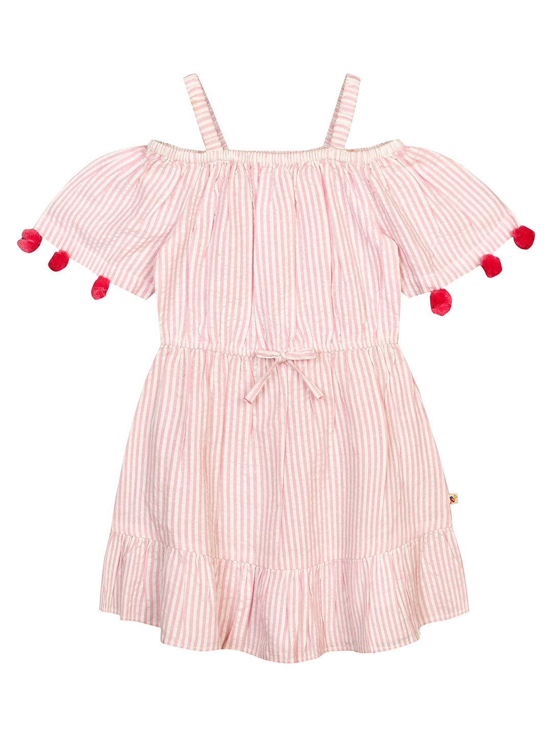 Budding Bees | Budding Bees Girls Pink Striped A-Line Dress
