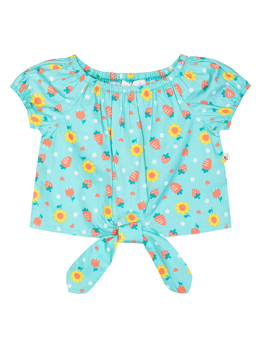 Budding Bees | Budding Bees Girls Floral Cotton Tie Knotted Top
