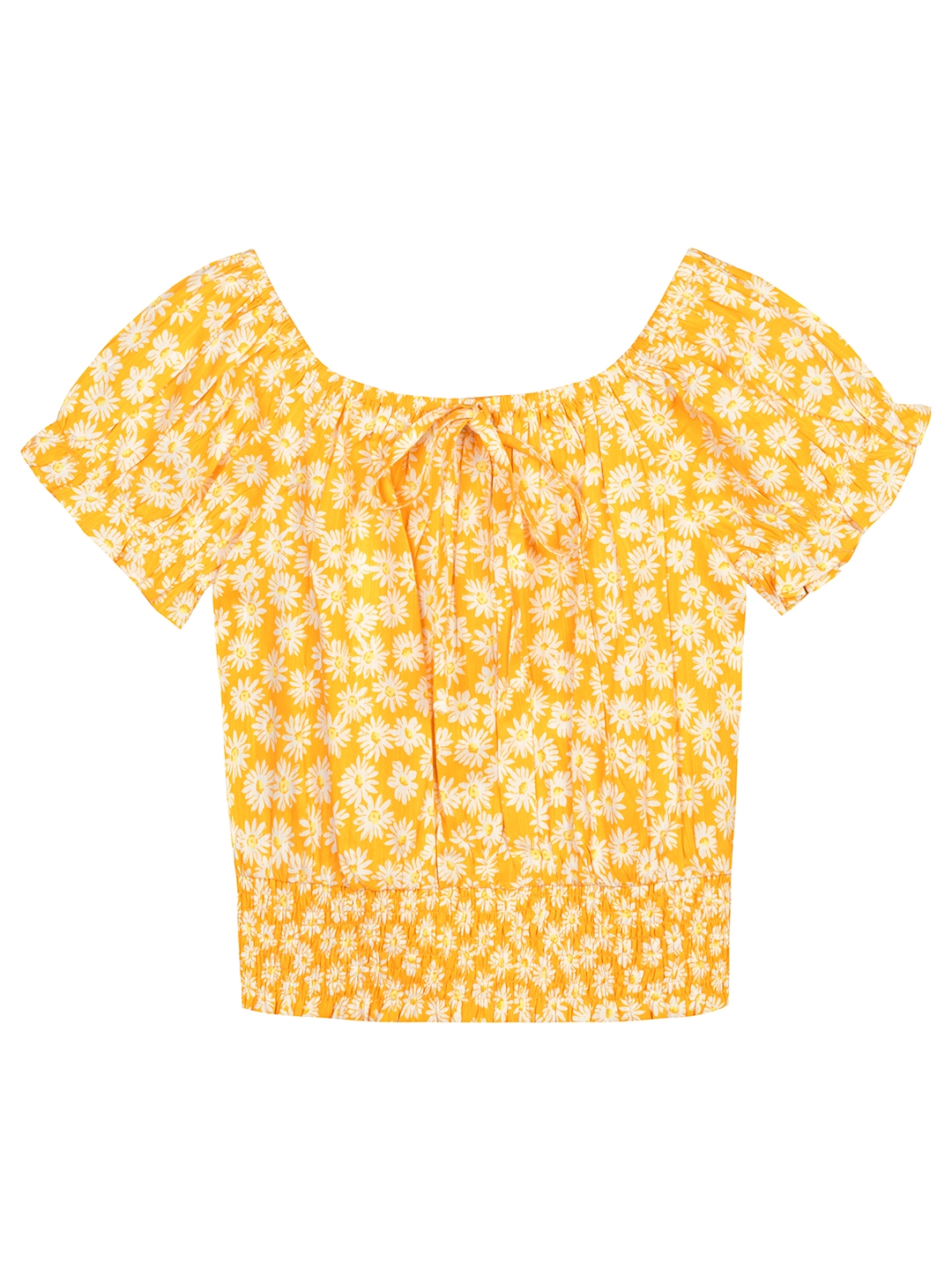 Budding Bees | Budding Bees Girls Yellow Off Shoulder Top