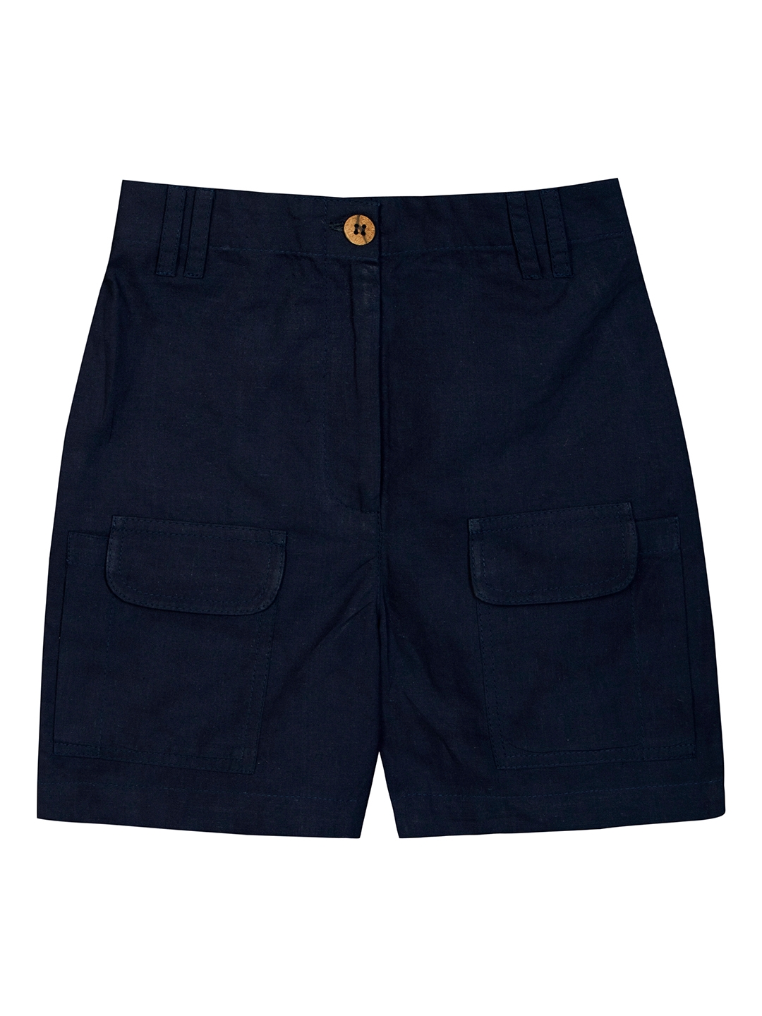 Budding Bees Boys Blue Solid Short With Pocket