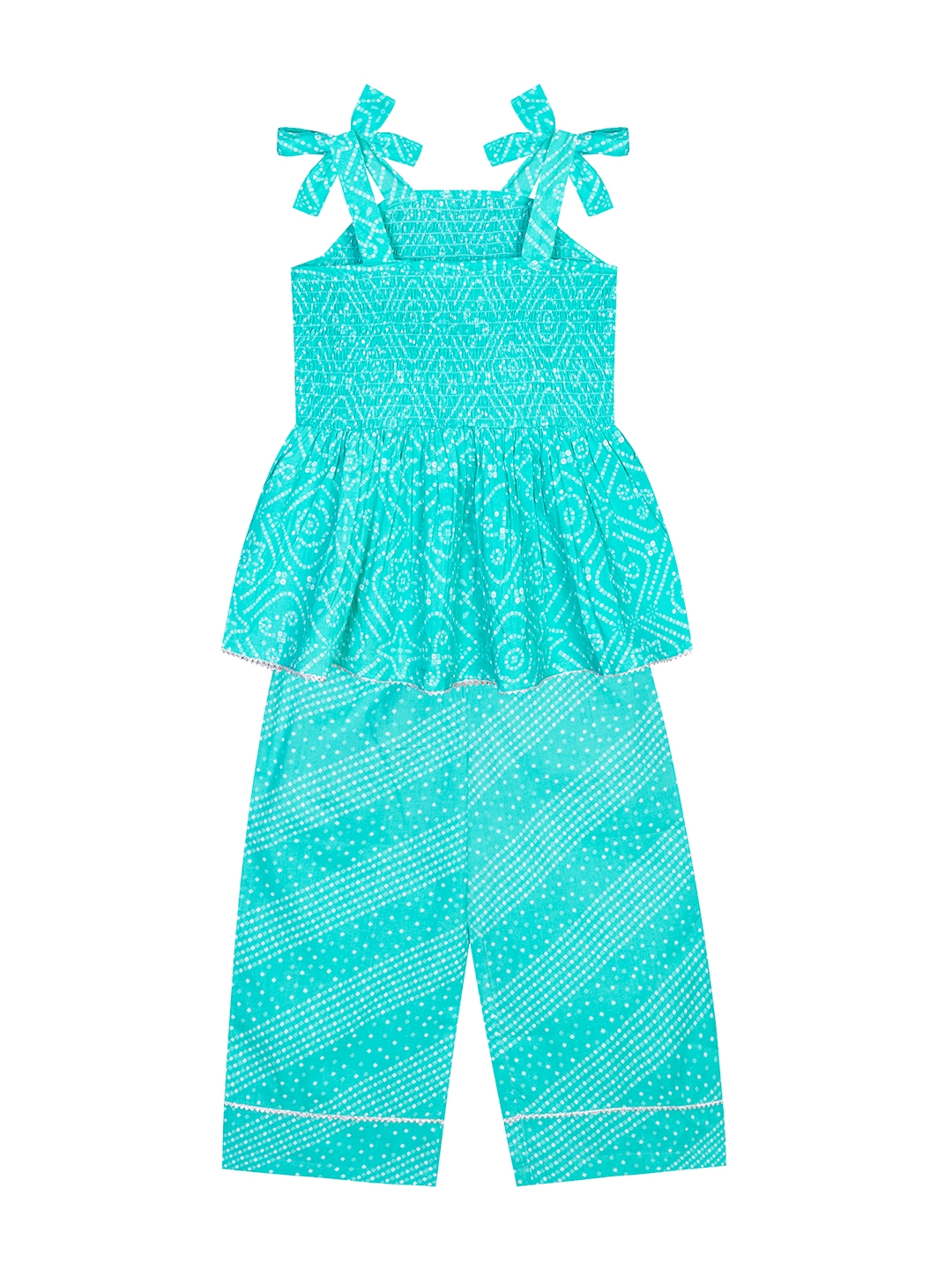 Budding Bees | Budding Bees Infants Cotton Top-Pajama Set with Matching Hairband-Green 6