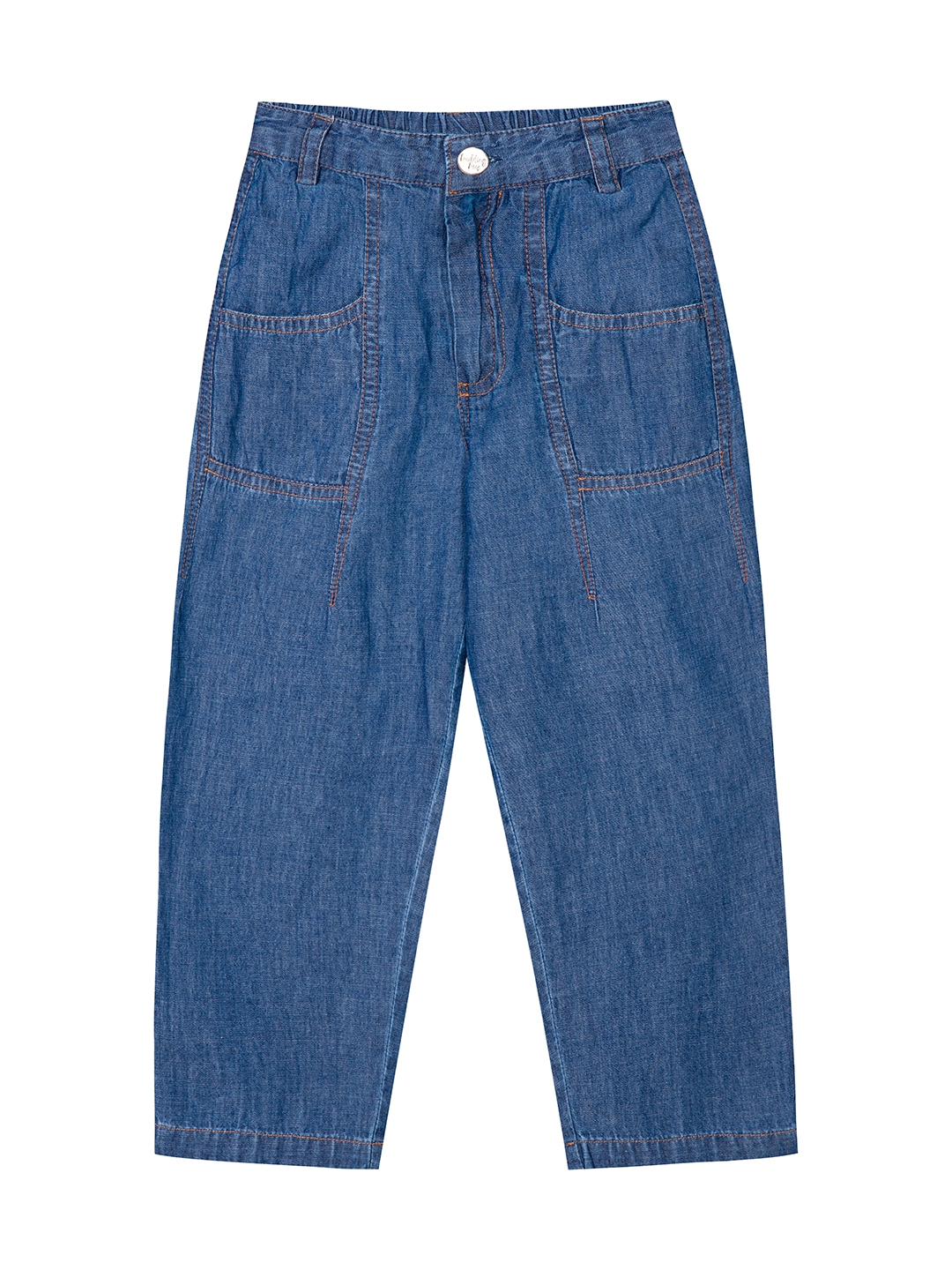 Budding Bees | Budding Bees Girls Denim Solid Jeans-Blue