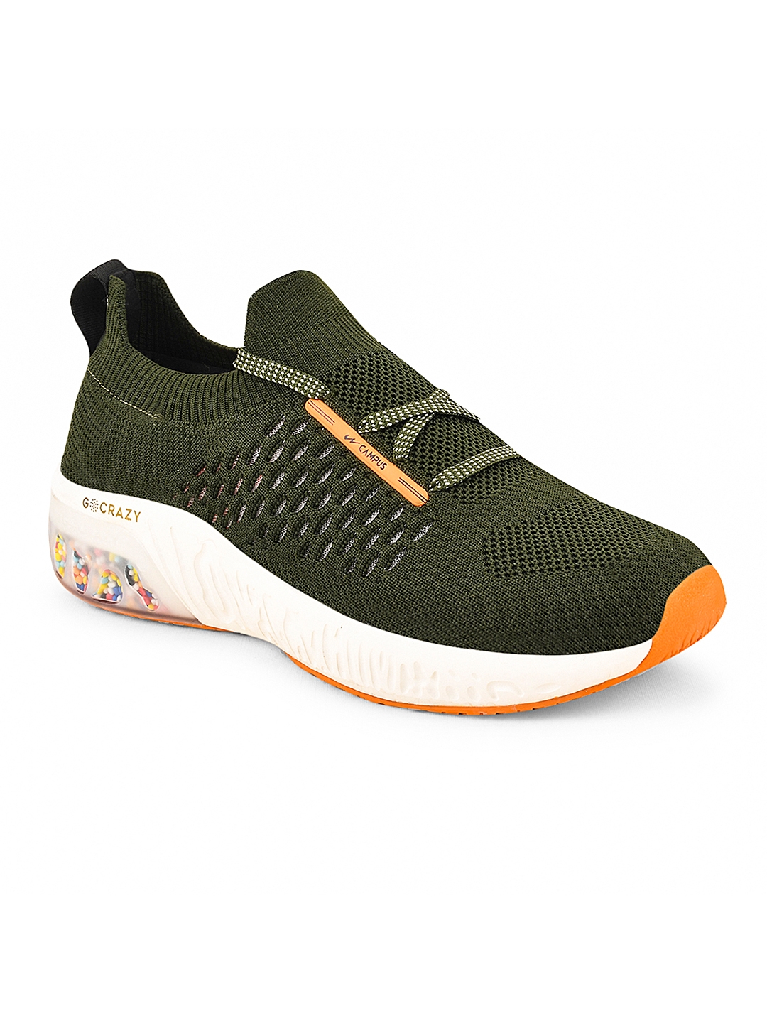 Campus Shoes | Boy's STREET Green Mesh Running Shoes