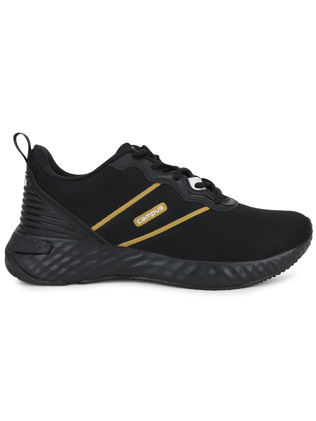 Campus Shoes | Black Preston Running Shoes