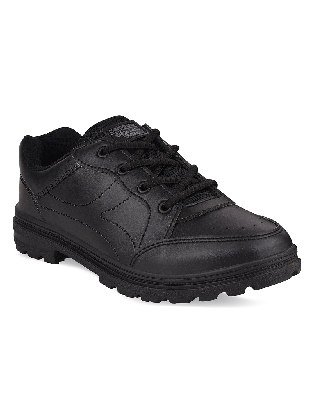 Boy's CS-63S Black PU School Shoes