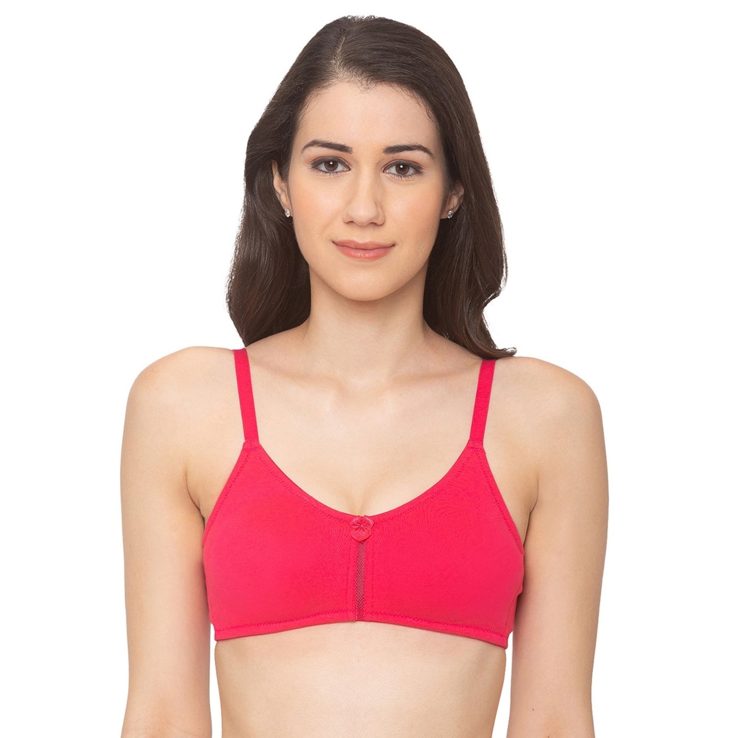 CANDYSKIN | Candyskin Women's Pink Full Support Cotton Non-Padded Wirefree Full Coverage