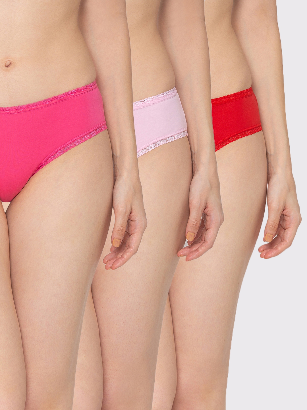 Candyskin Womens's Cotton Lace Bikini Panty (Pack of 3)