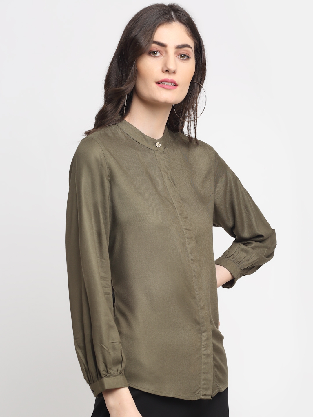 Cantabil Women's Olive Green Tunic