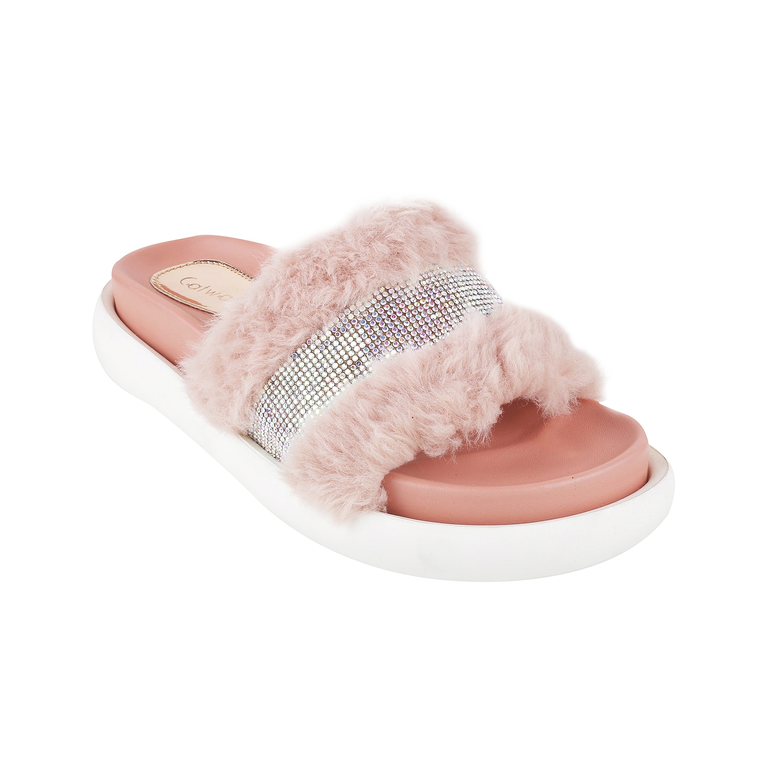 CATWALK | Furry Embellished Slides