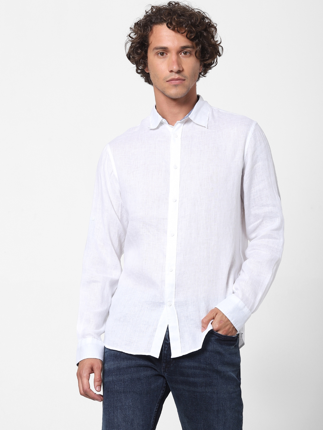 celio | 100% Linen White Shirt
