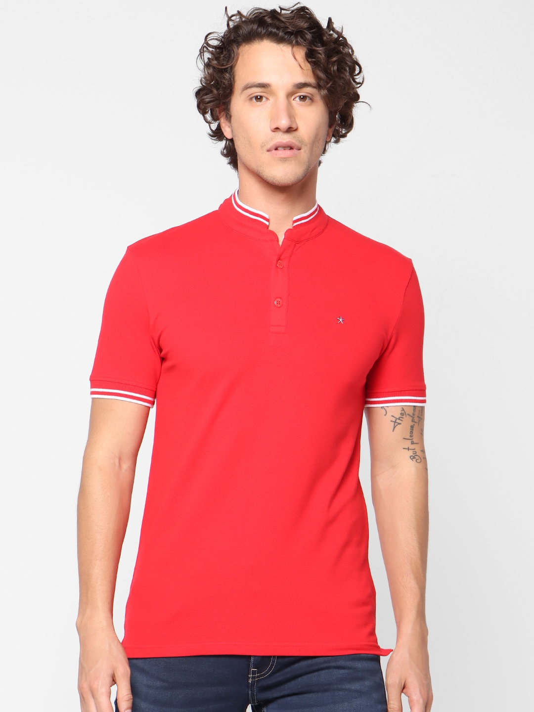 celio | Slim Fit Red Polo T-Shirt