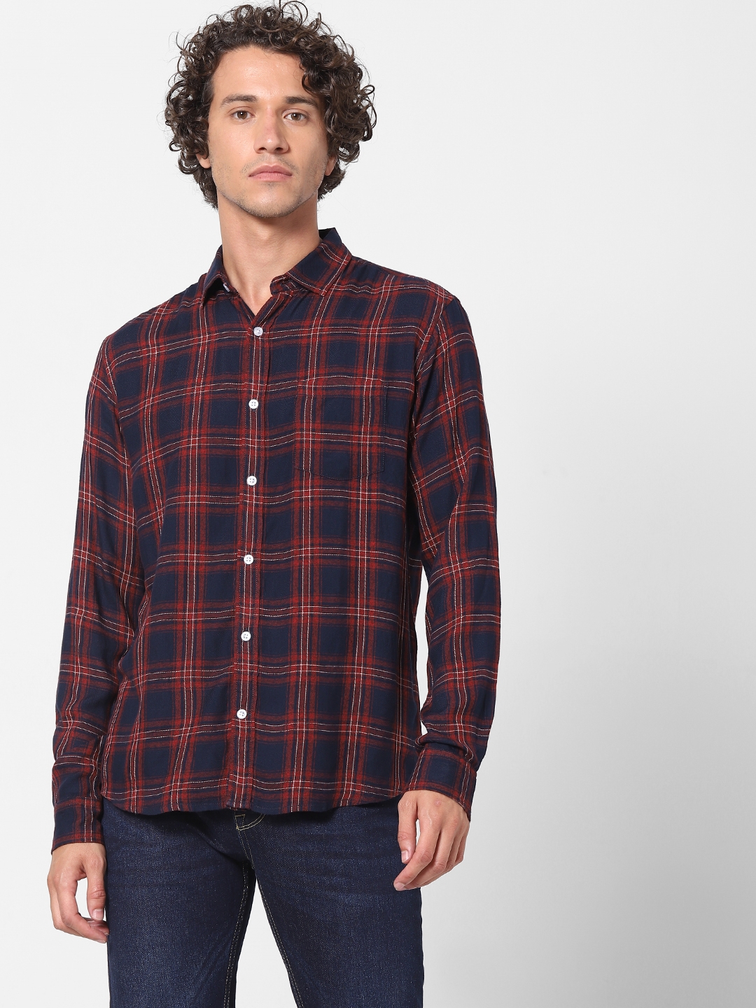 celio | Red Checked Shirt