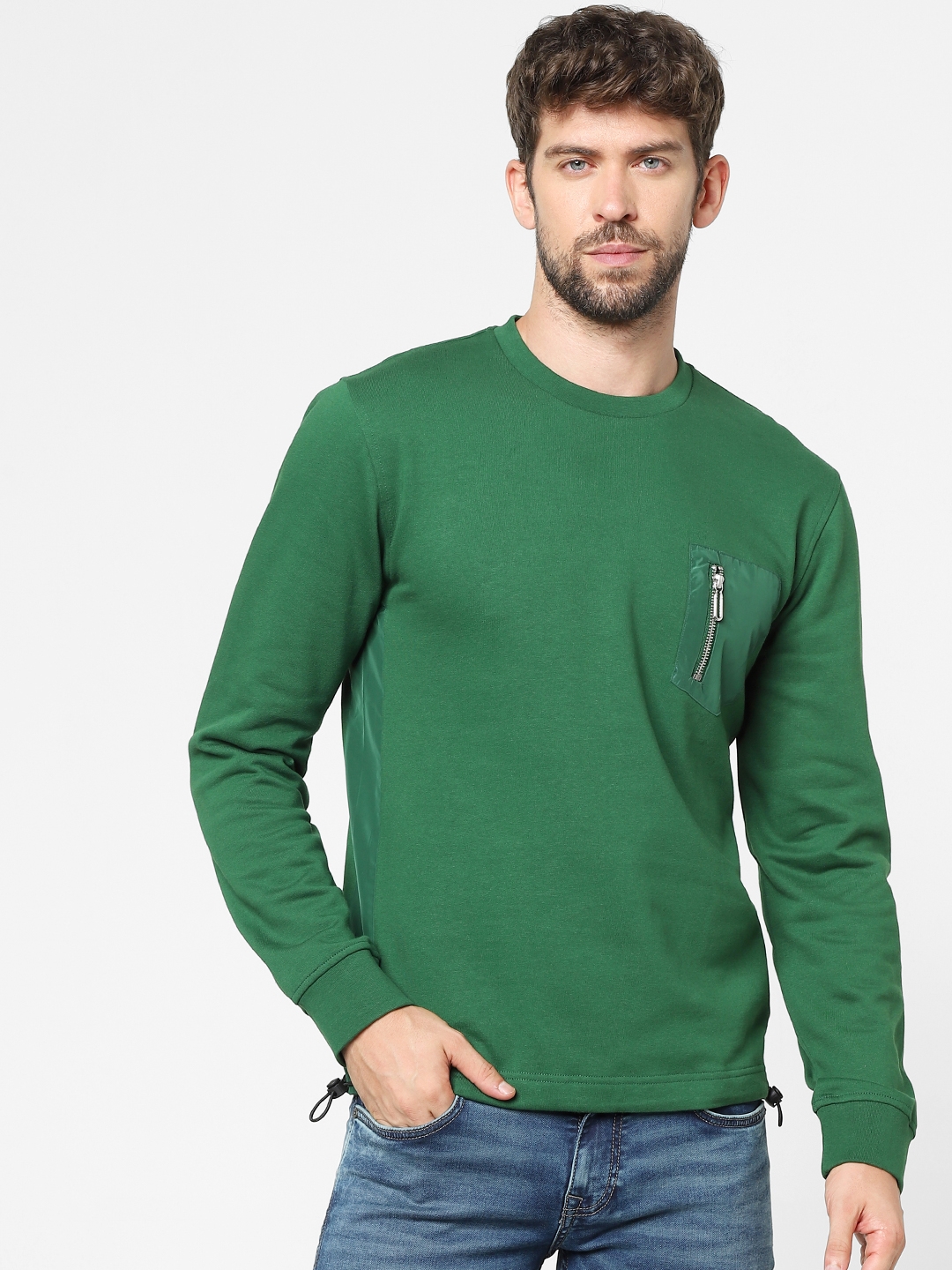 celio | 100% Cotton Green Sweatshirt