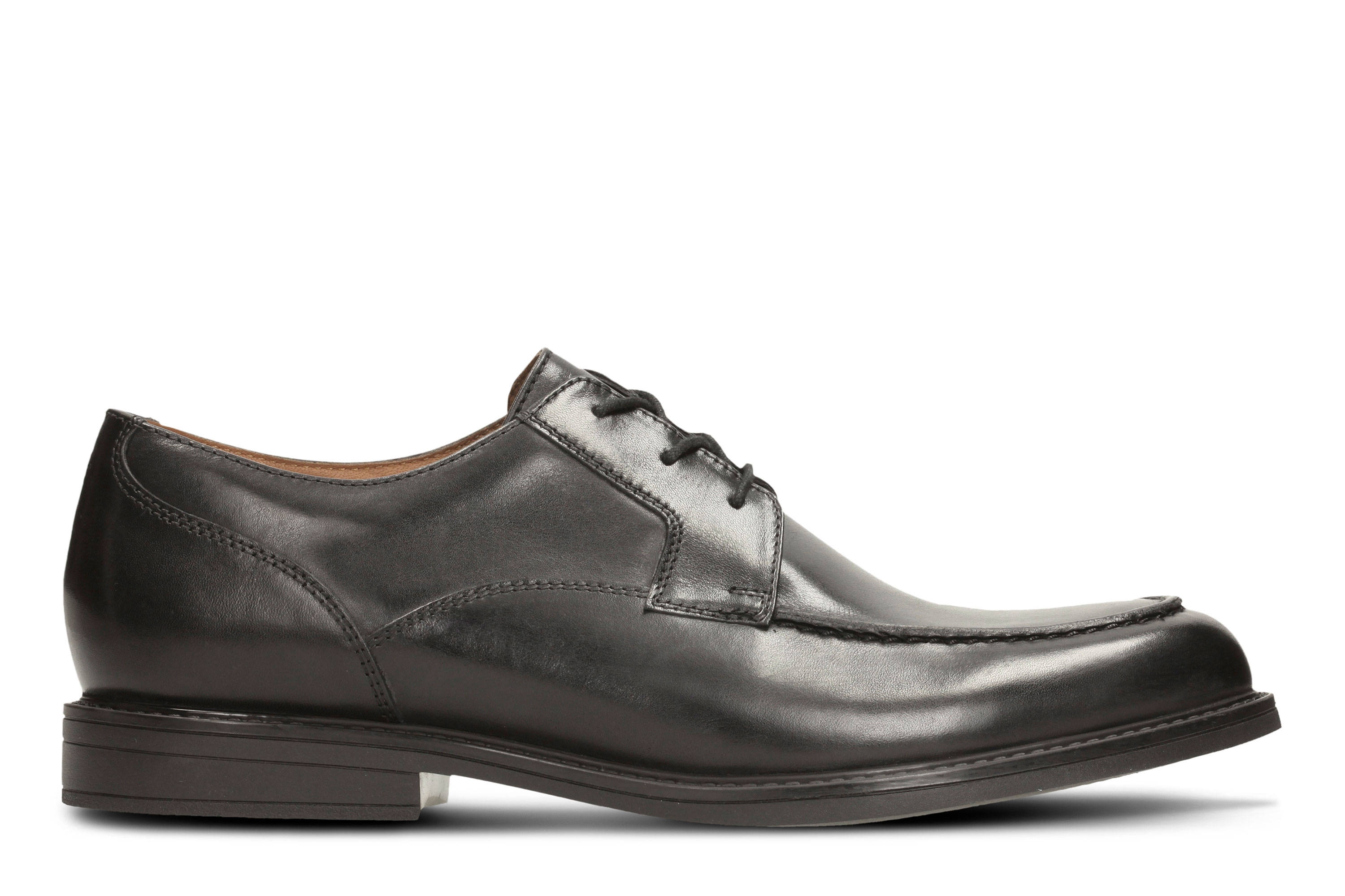 Clarks | Beckfieldapron Black Leather Derby Shoes