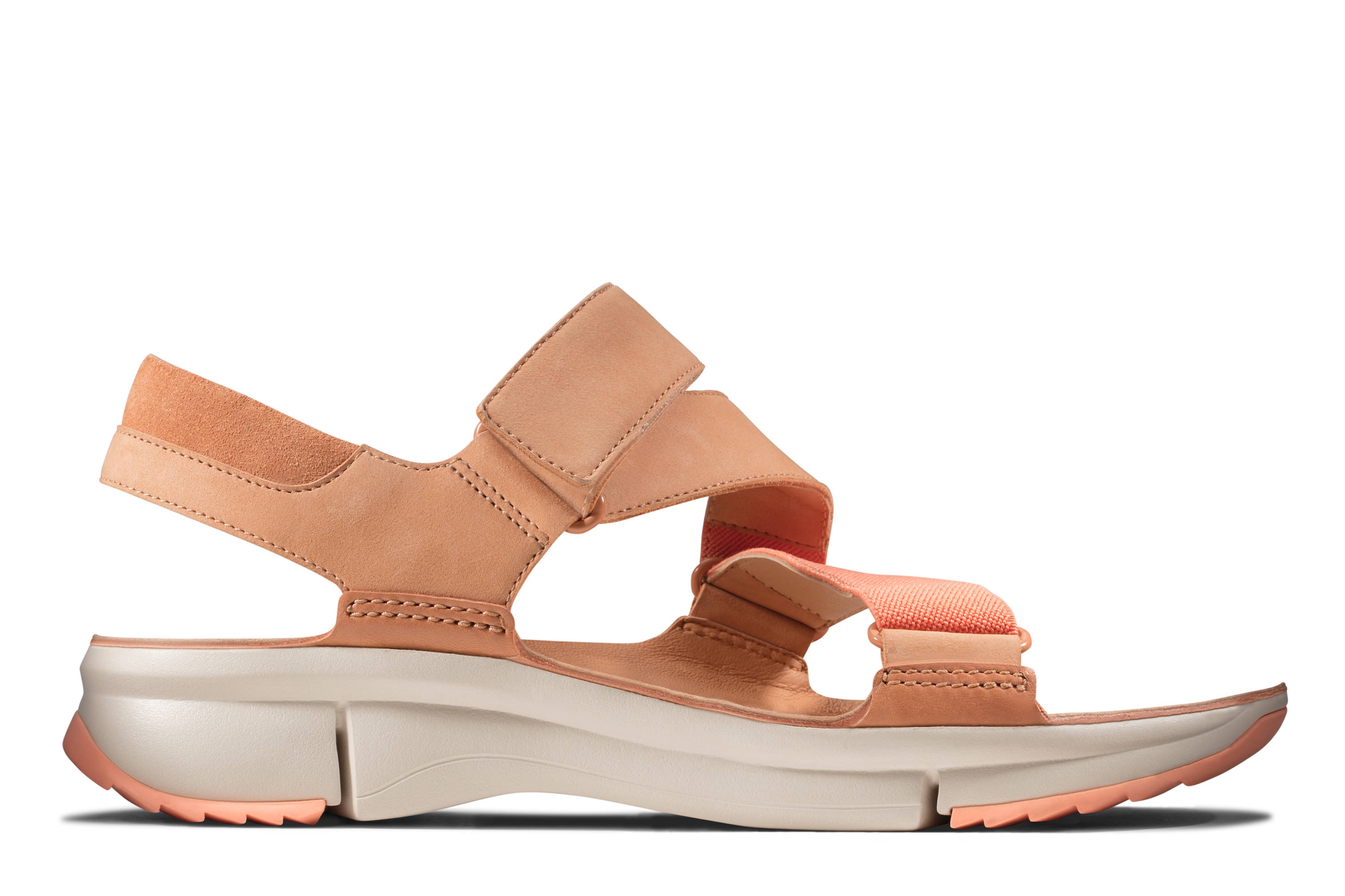 Clarks | Tri Ease Sandstone Combi Flat Sandals