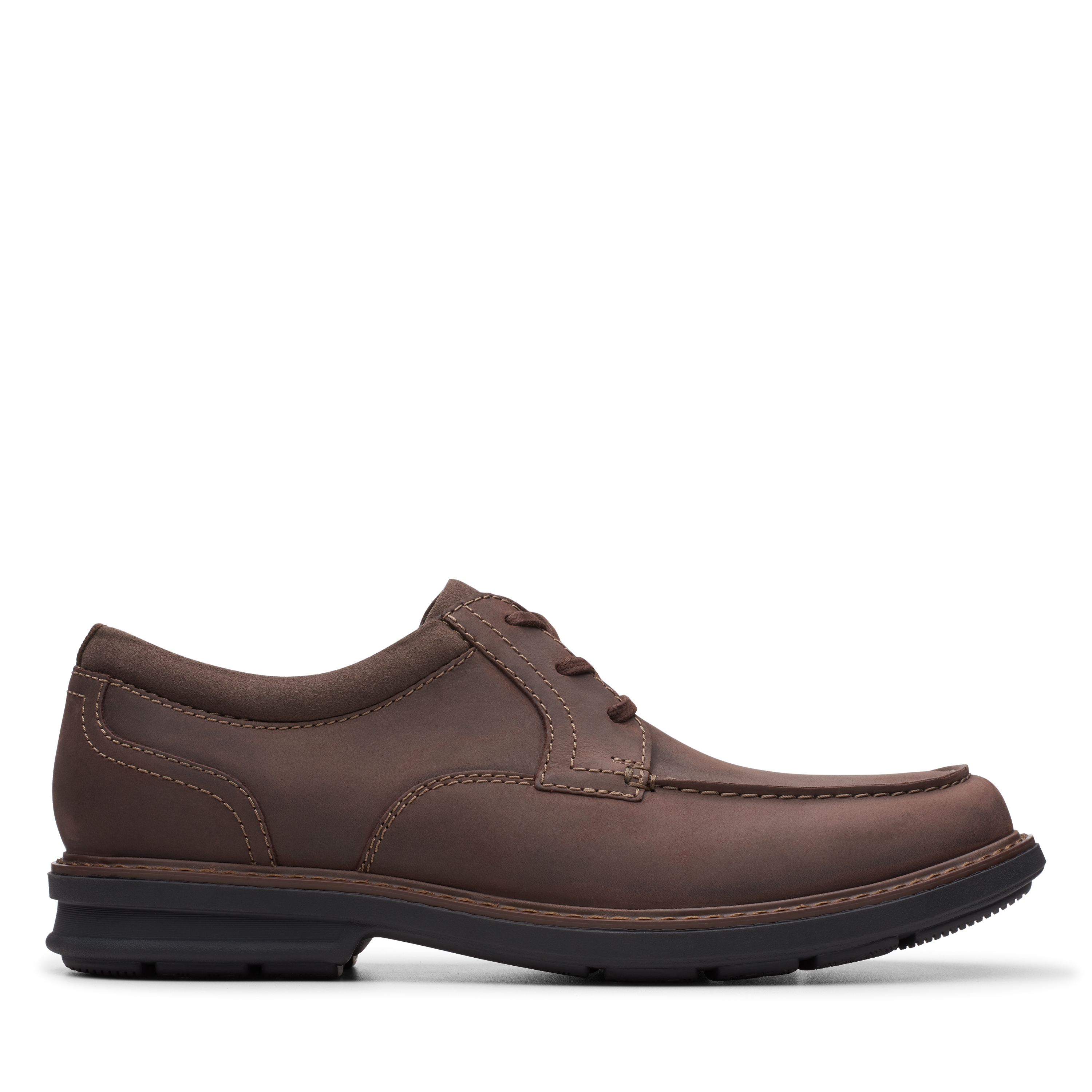 Clarks | Rendell Walk Dark Brown Lea Derby Shoes