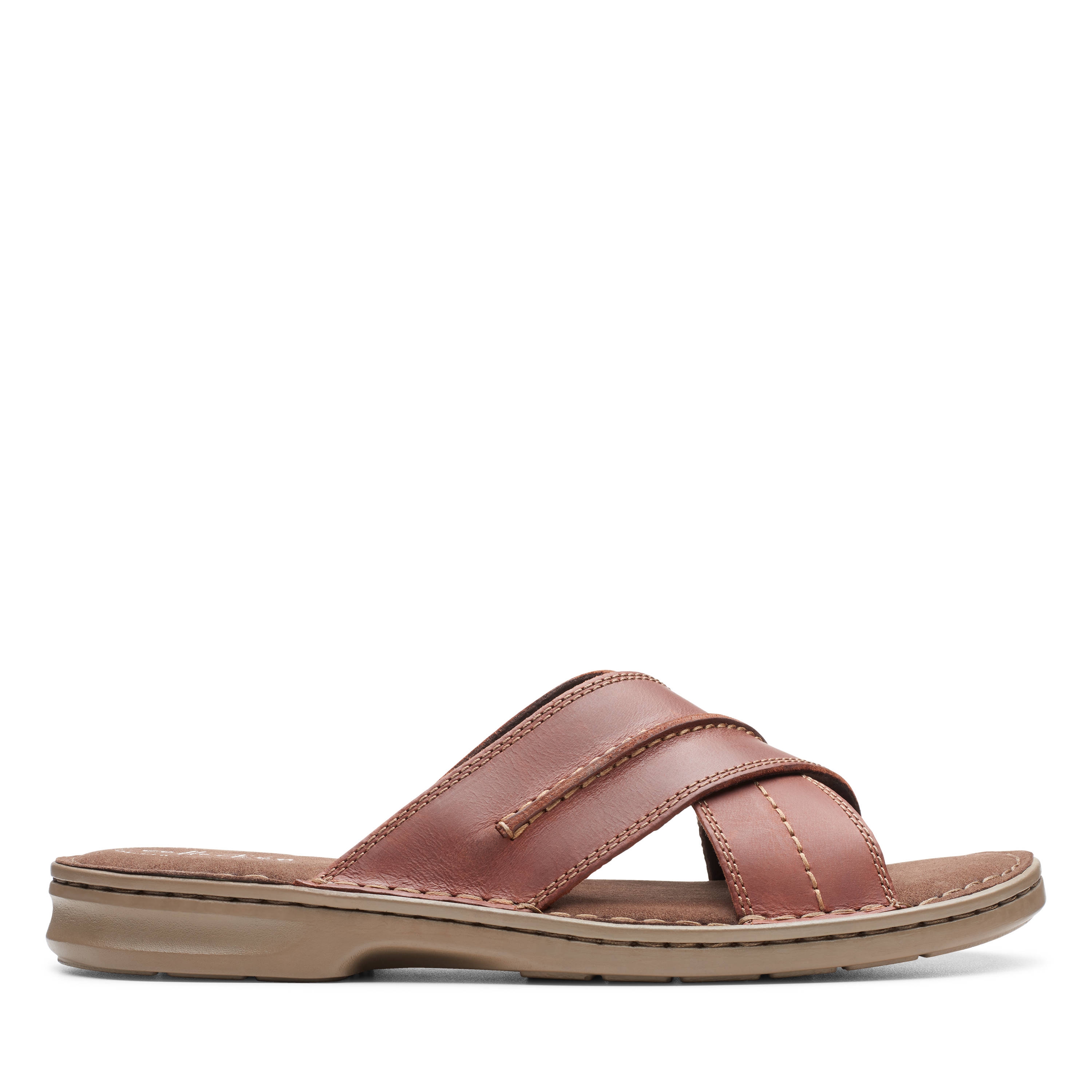 Clarks | Malone Cross Mahogany Leather Sandals