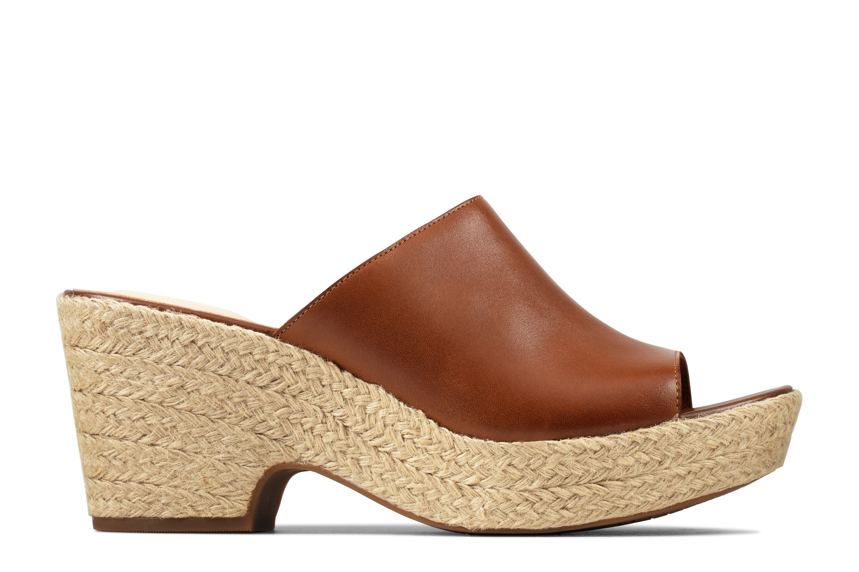 Clarks | Maritsa Mule Tan Leather Wedge Sandal