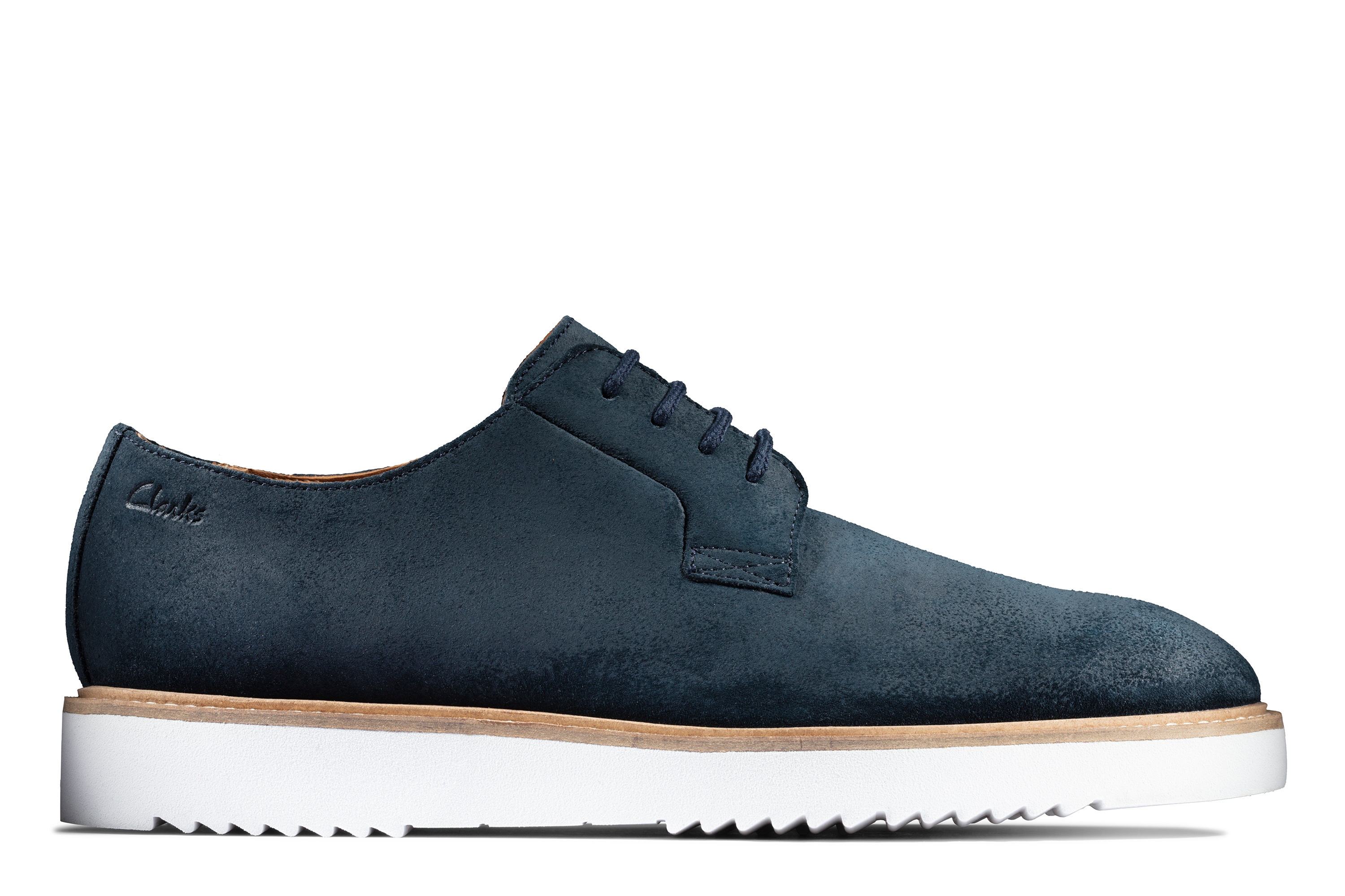 Clarks | Ernest Walk Navy Suede Derby Shoes