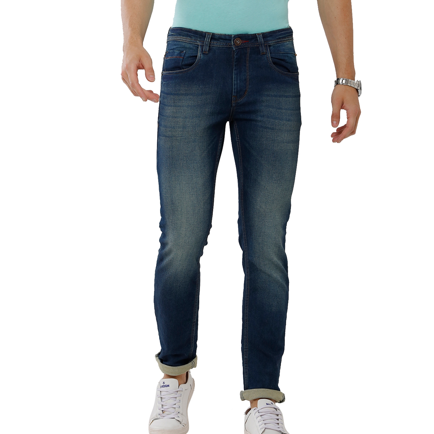 Classic Polo | Classic Polo Mens 100% Cotton Solid Slim Fit Blue Color Denim (CPDN1-20 A-MBL-SL-LY)