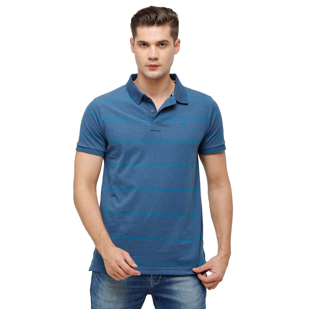 Classic Polo | Classic Polo Mens Half Sleeve Stripes Enrich Cotton Polo Neck Multicolor T-Shirt (CPEG - 252 B SF P)