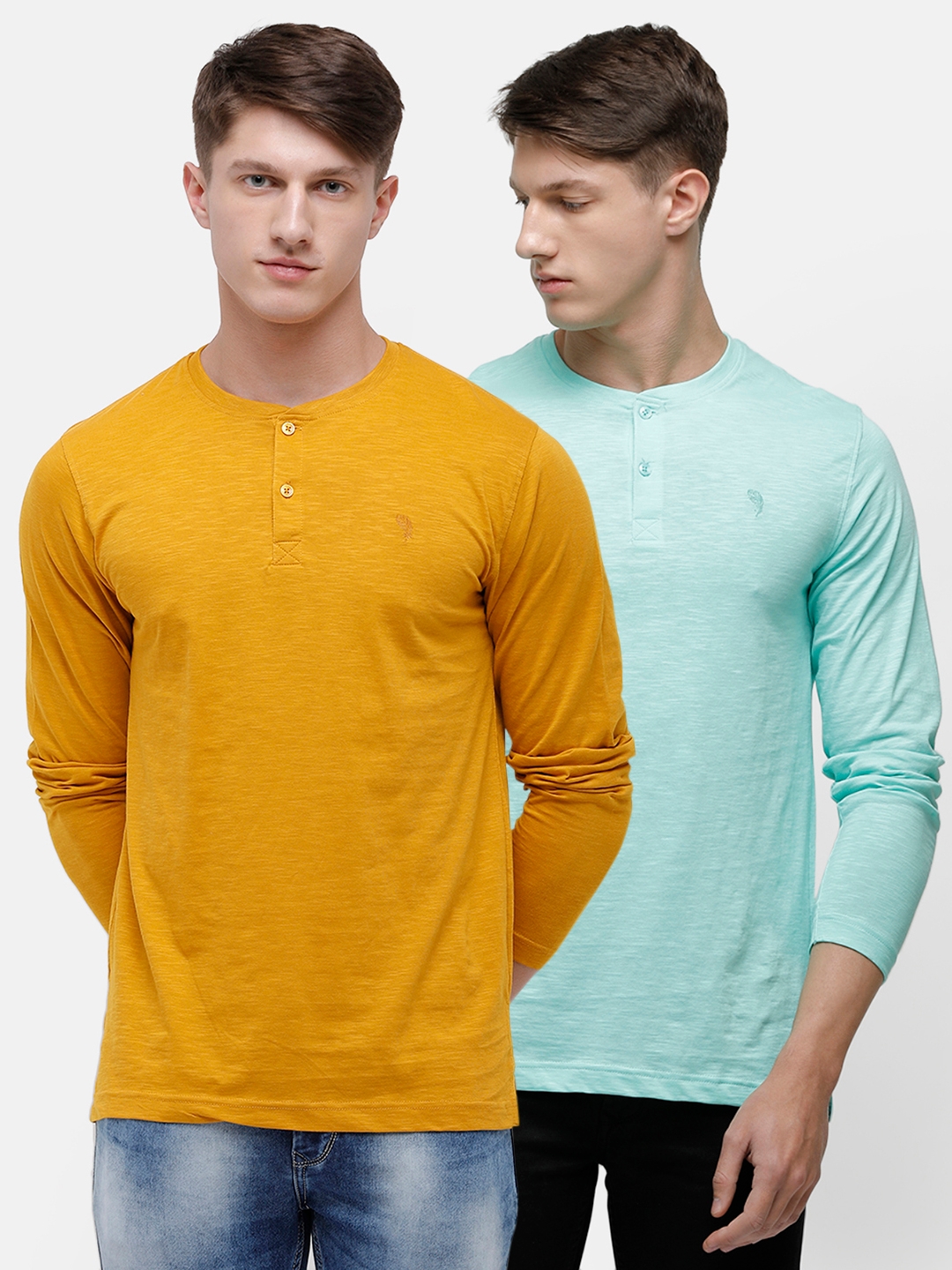 Classic Polo | Classic Polo Men's Cotton Slim Fit Combo Tshirt - Pack Of 2 