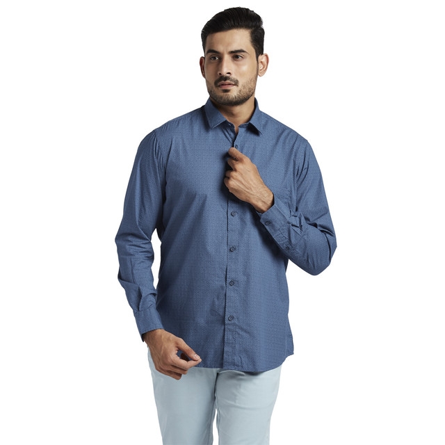 ColorPlus | ColorPlus Medium Blue Tailored Fit Shirt