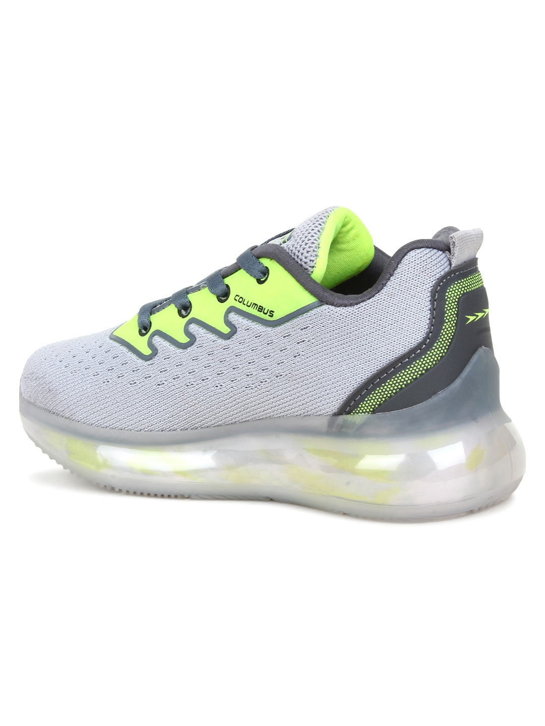 Columbus Sports | Columbus ELEVATE-L.GREY P.GREEN Running Shoes For Boys 4