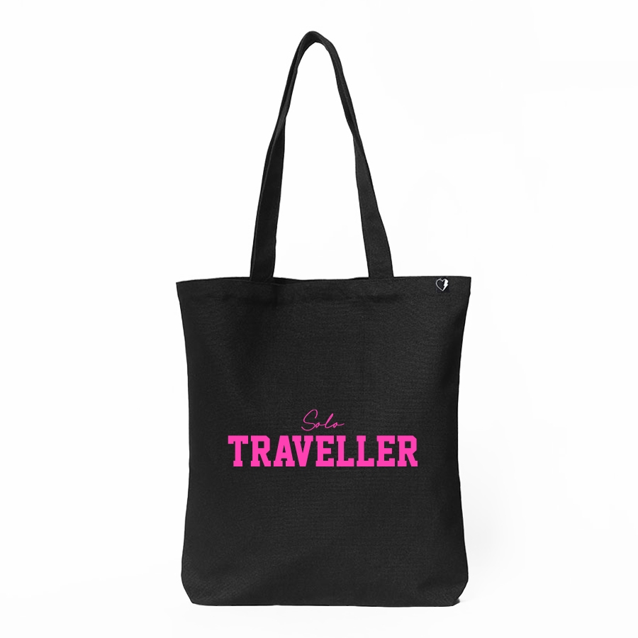 creativeideas.store | Solo Traveller Black Tote Bag