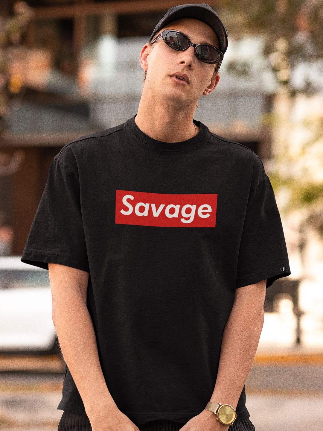 Savage Black Oversized Tshirt
