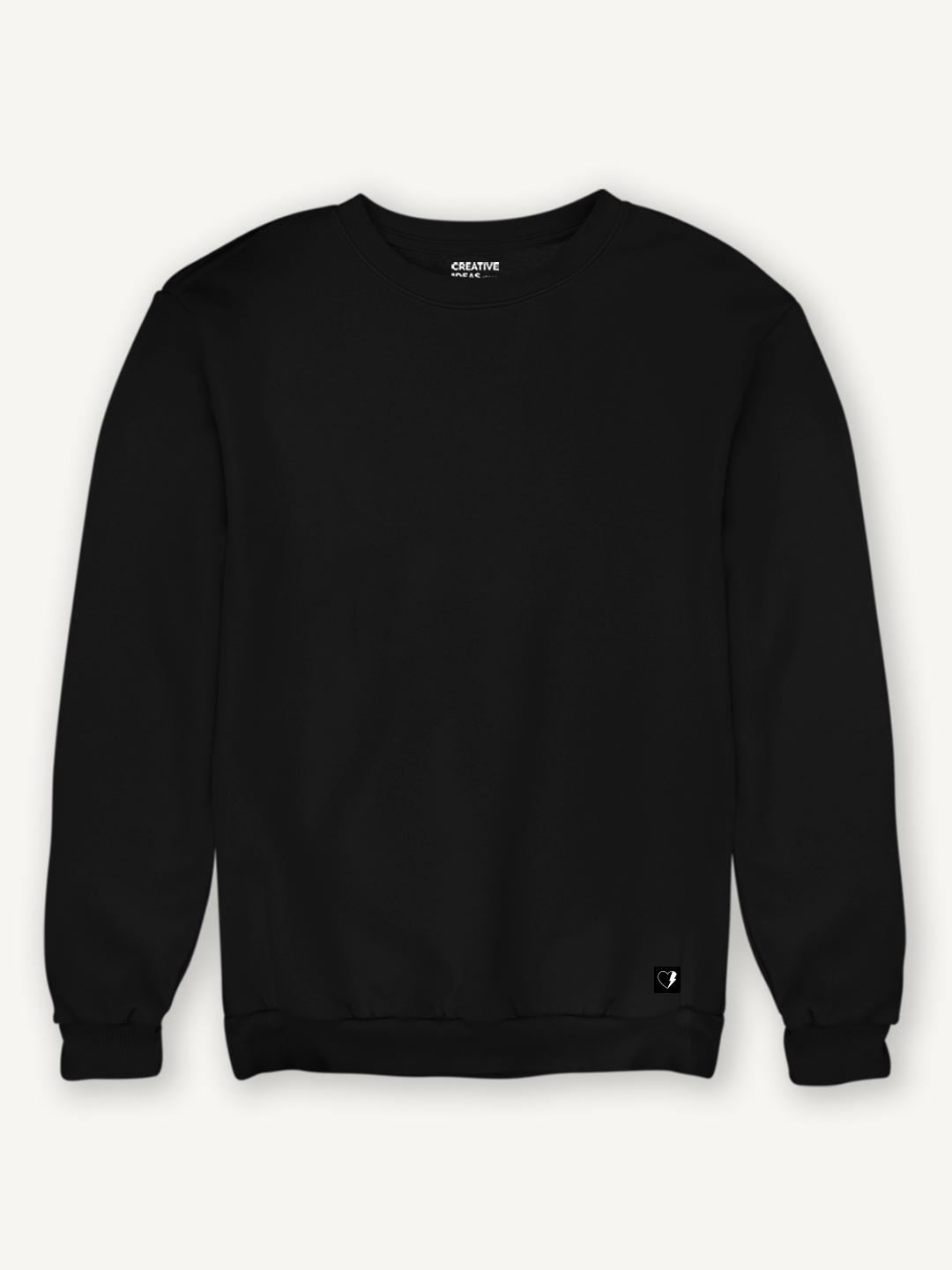 creativeideas.store | Plain Black Sweatshirt