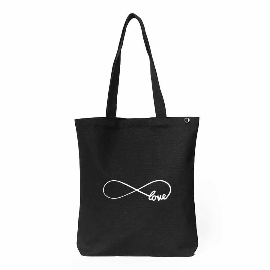 creativeideas.store | Infinite Love Black Tote Bag