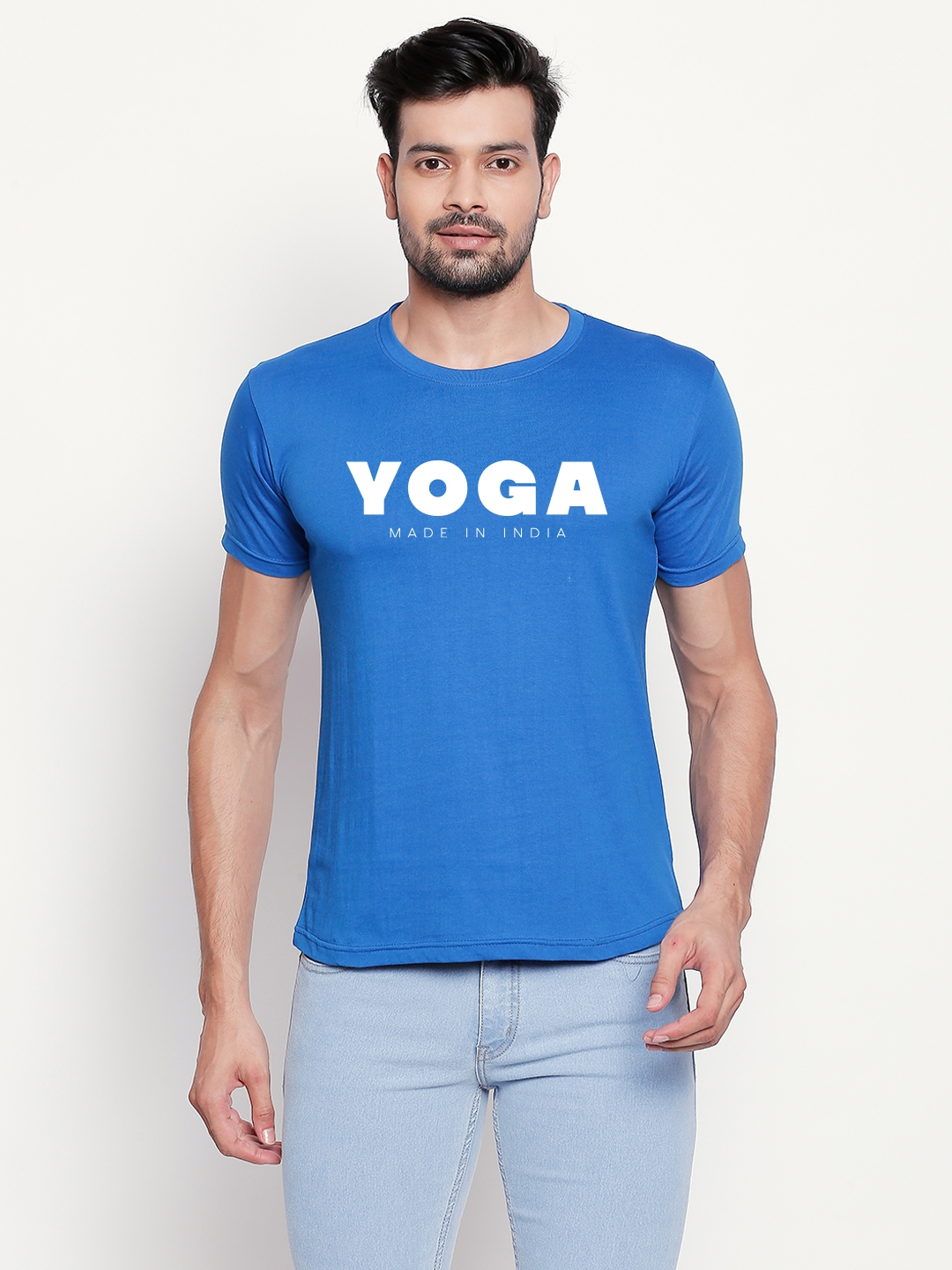 creativeideas.store | YOGA Made In India Blue Tshirt