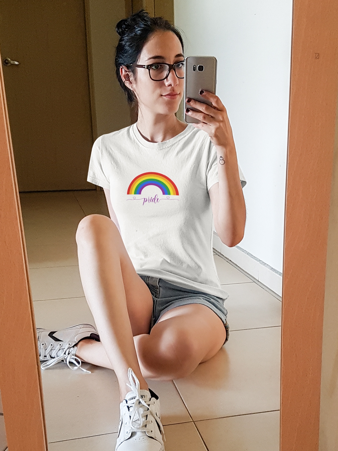 LGBT Pride Rainbow White Tshirt