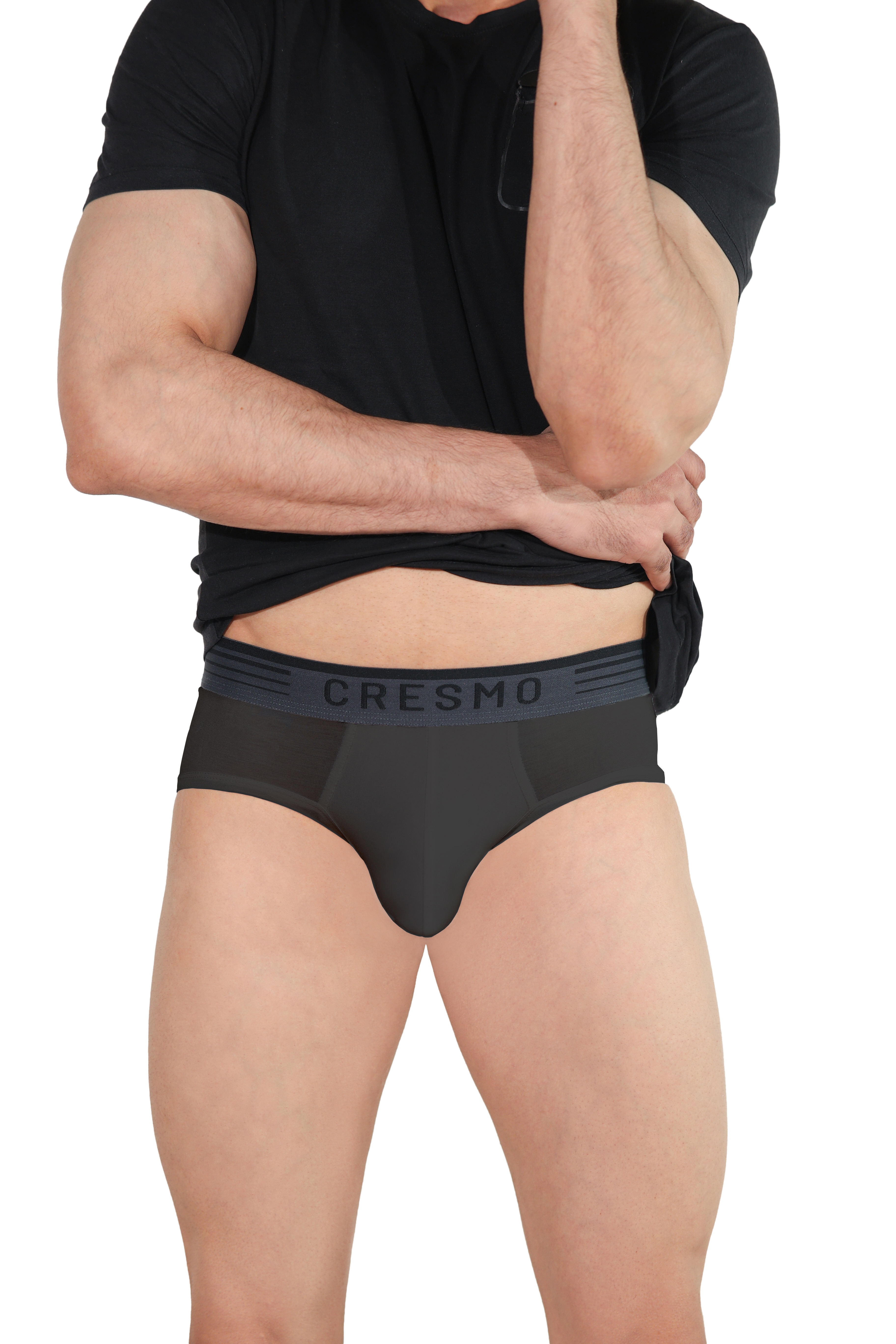 CRESMO | CRESMO Men's Microbial Micro Modal Underwear Breathable Ultra Soft Comfort Lightweight Brief