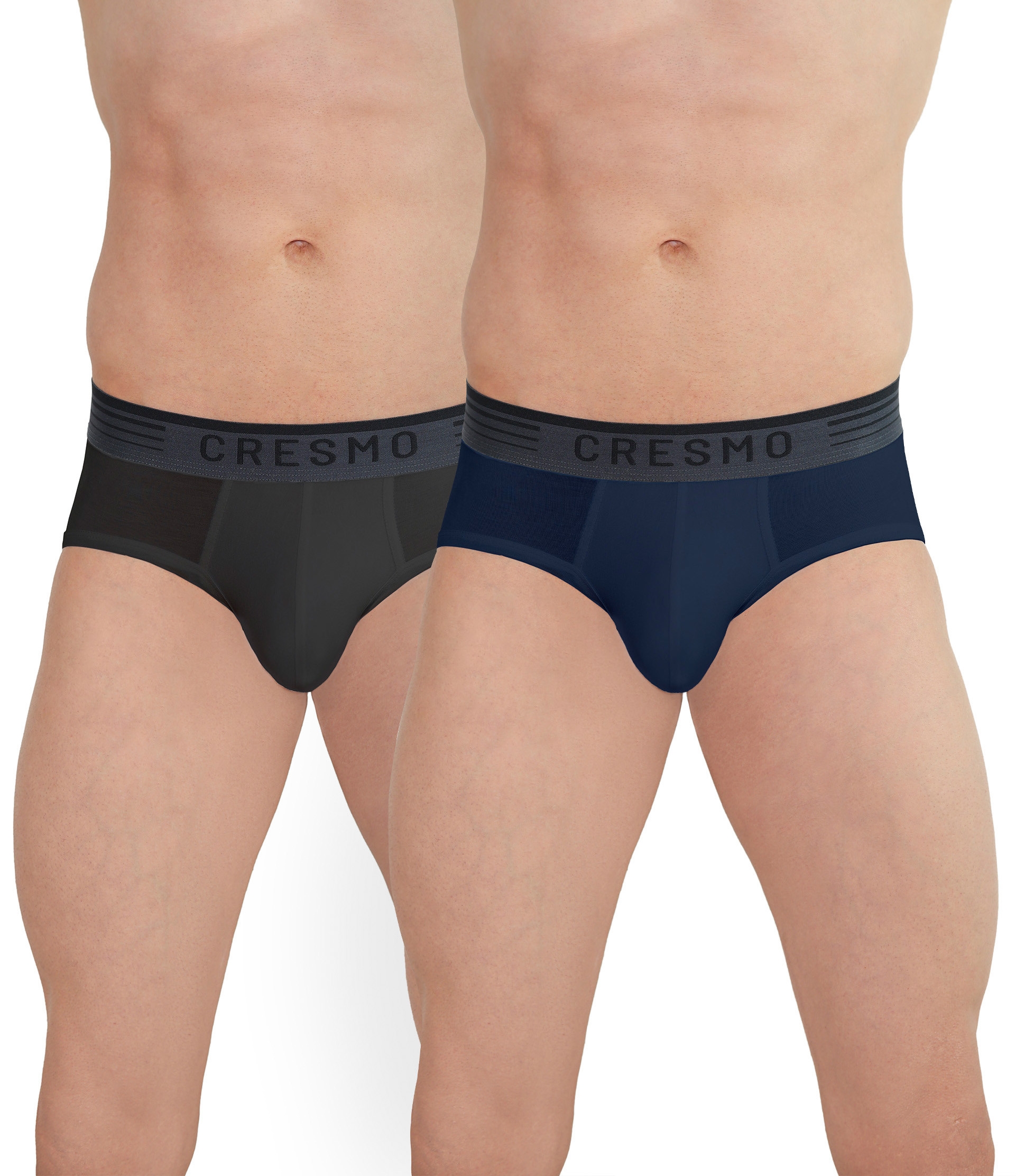 CRESMO | CRESMO Men's Microbial Micro Modal Underwear Breathable Ultra Soft Comfort Lightweight Brief (Pack of 2)