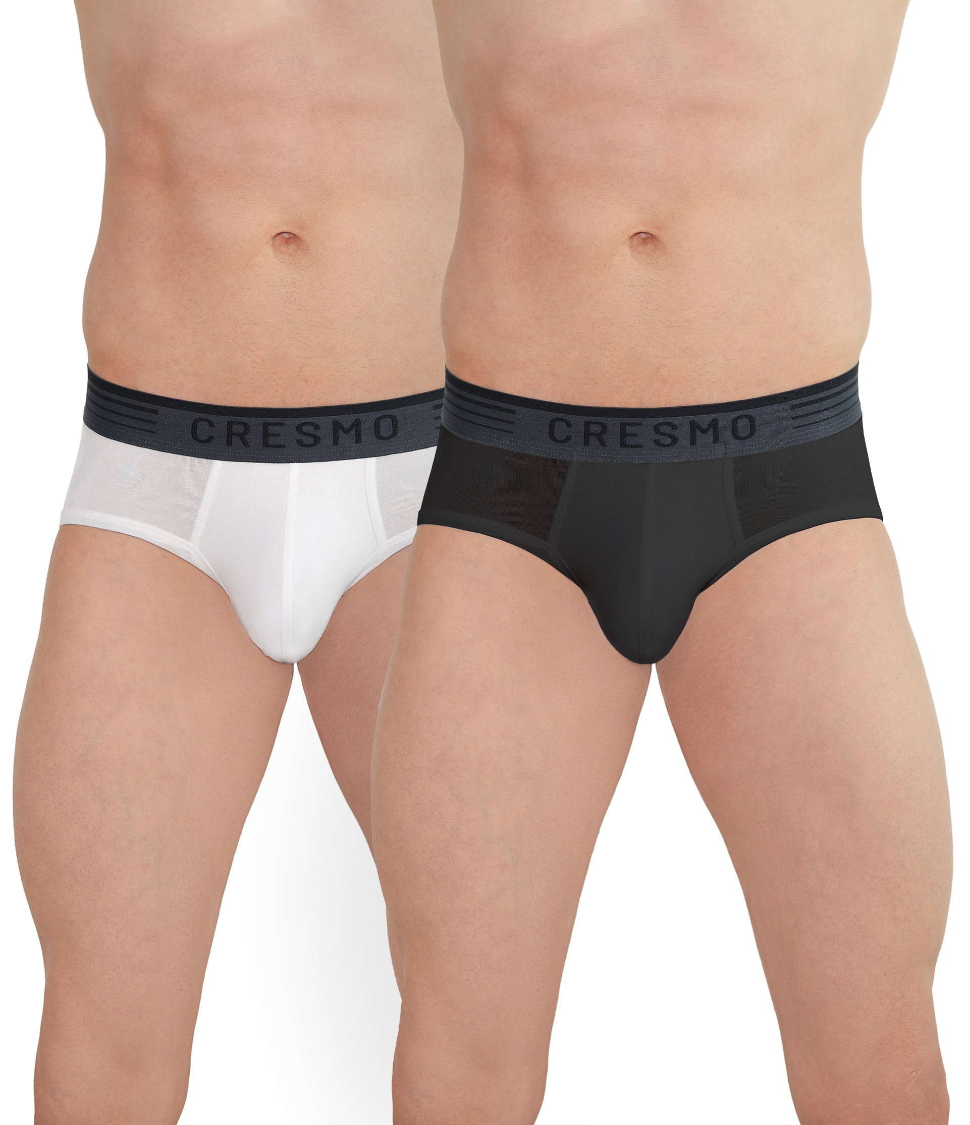 CRESMO | CRESMO Men's Microbial Micro Modal Underwear Breathable Ultra Soft Comfort Lightweight Brief (Pack of 2)