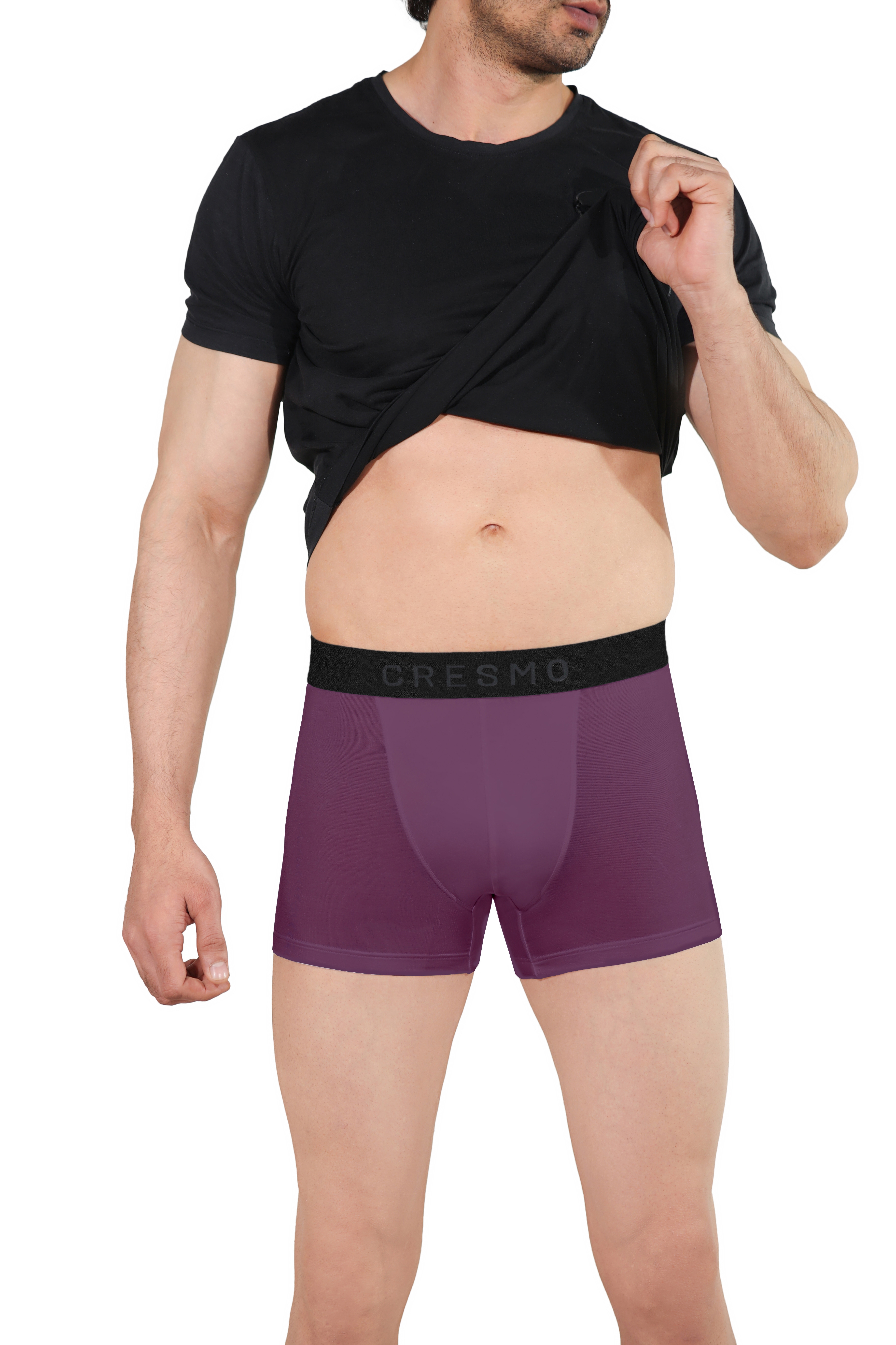 CRESMO | CRESMO Men's Anti-Microbial Micro Modal Underwear Breathable Ultra Soft Trunk (Pack of 3)